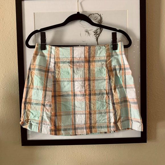 Urban Outfitters Urban Renewal Pastel Plaid Skirt - Picture 3 of 5
